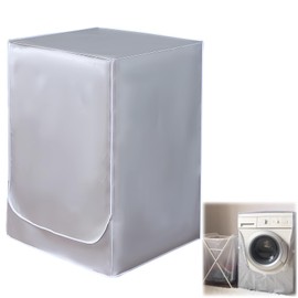 Outdoor Washing Machine Cover Waterproof Cover for Washing Machine Dryer Slim Dust Cover with Front Opening Edge Zipper Washing Machine Cover for Indoor and Outdoor Use