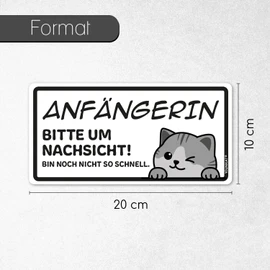 Vehicle Sticker Beginner Cat SW I 20 x 10 cm I kfz_774