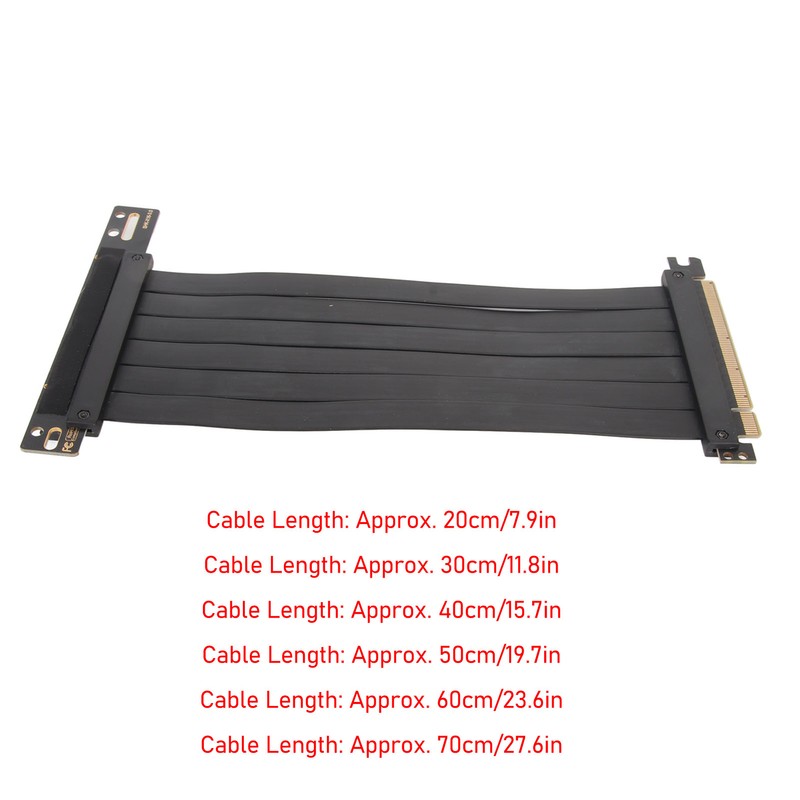 PCIE 3.0 X16 Riser Cable High Speed Flexible 90 Degree