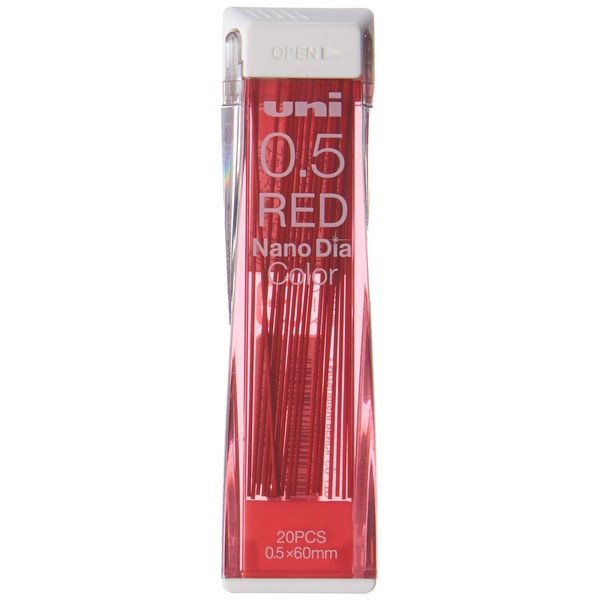 Uni Mechanical Pencil Lead NanoDia Color Red 0.5mm 20leads