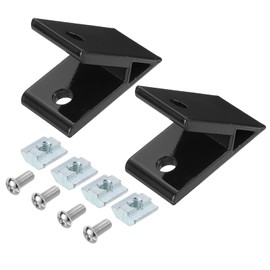 sourcing map 2Set 45 Degree Angle Aluminum Profile Corner Bracket, Corner Brace Joint Connectors for 4040 Series with Bolts Nuts (Black)