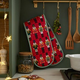 Ulster Weavers - Nutcracker Parade - Double Oven Glove - One Size in Red