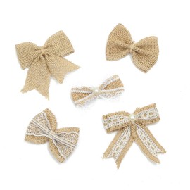 Operitacx 27 x Hessian Ribbon, Hessian Craft Bows, Flower Headband, DIY Wedding Hessian Flowers, Rose Decoration, Hessian Roses, Jute Ribbon, Wedding Shoes, European and American