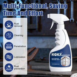 2PCS Rust Remover Spray for Metal, Highly Concentrated Rust Remover for Steel, Stainless Steel & Tools, Rust Removal Heavy Duty for Metal, Rust Converter for Various Metals Furniture