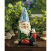 Zingz & Thingz Cheery Gnome Solar Statue 4x4x7.25