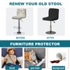 HAOYONG Stretch Bar Stool Covers with Back 4 Pack Waterproof