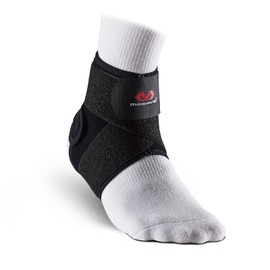 McDavid M4321 Ankle Supporter Figure 8, Ankle Wrap, Fixed, Compression Strap, Left and Right Use, L, Black, Sports, Basketball, Volley, Soccer, Baseball