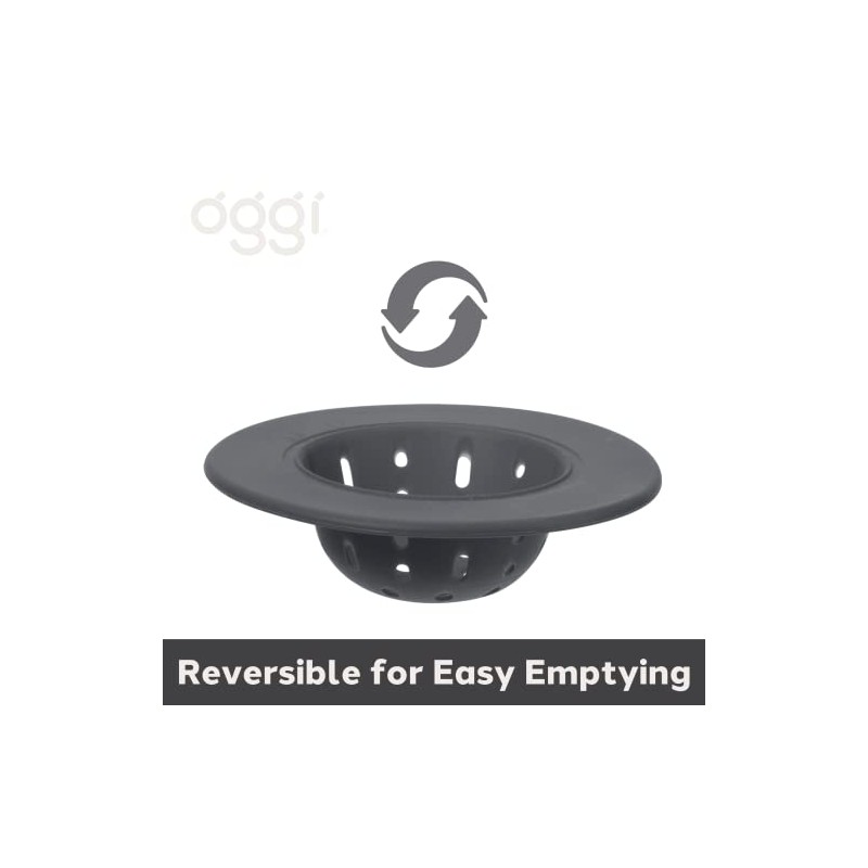 Oggi 7731V Sink Strainer, 4.5", Charcoal