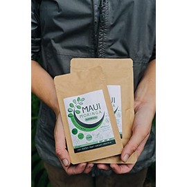Premium Moringa Powder (Hand-Picked in Small Batches on Maui, HI) | 100% Raw Powder | Great in Tea, Smoothies, Baked Goods | (Large, 80g)