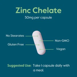 Bestvite Zinc Quelado 50 Mg - 240 Cápsulas Veganas