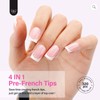 LKE Professional Press-On Nails, Pink French Manicure Style, Premium Salon