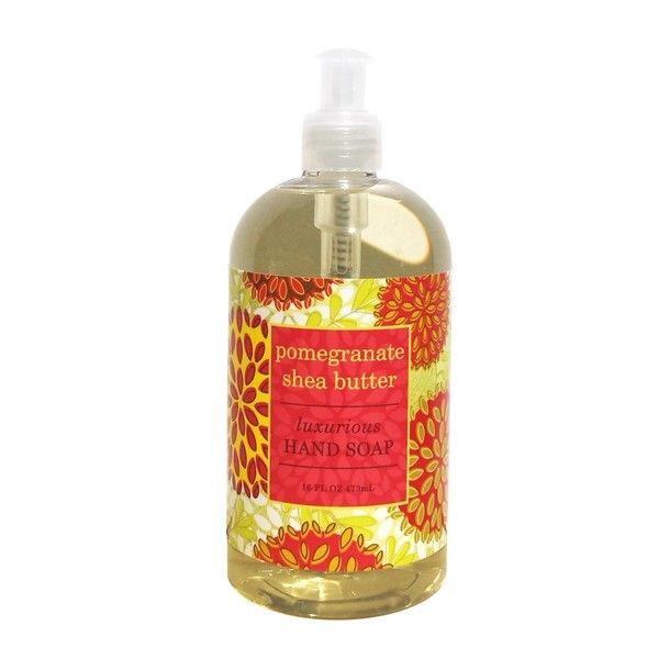 Greenwich Bay POMEGRANATE Hand Soap - Enriched with Pomegranate Essential Oil, Shea Butter, Cocoa Butter, No PARABENS16 Oz.