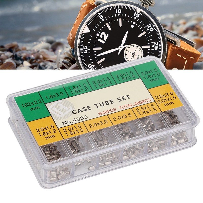 12 Sizes of Watch Case Tube Metal Repairing Tool for