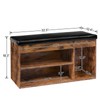 HOOBRO Shoe Storage Bench with Padded Cushion, Entryway Bench with