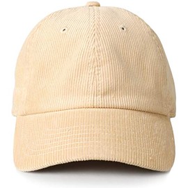 MIRMARU Classic Corduroy Cotton Baseball Caps Vintage Low Profile Dad Hat with Adjustable Strap with Brass Buckle (Sand)