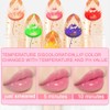 BINGBRUSH 6 Pcs Crystal Flower Jelly Color Changing Lipstick,Long Lasting