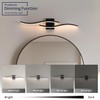 Black Curved Bathroom Vanity Light Fixture Over Mirror, 31.5 inch