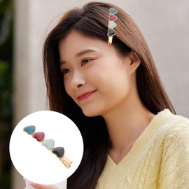 Ipetboom 2pcs Heart-shaped Hair Clips for Women Elegant Barrettes for Weddings Birthdays and Special Occasions for Hair Types and Styles