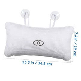 LALAFINA Bath Pillow Bathroom Bath Pillows White Anti-Slip Bathtub Pillow Air Bags Relaxing Head Neck Support