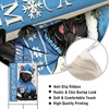 Artofy Welcome Winter Black Cat Large Decorative House Flag, Christmas