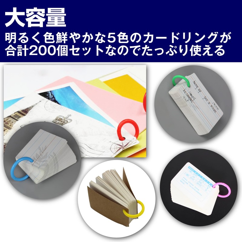 Felimoa Plastic Card Rings, Inner Diameter: Approx. 0.6 inches (15