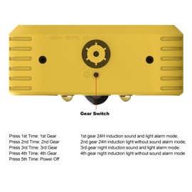 FAUOSWUK Solar Outdoor Motion Sensor Alarm, Weatherproof 129DB Loud Noise Maker Dog Barking Gunshot 13 Kinds of Sound, Rechargeable Detector Driveway Alert System for Drive Away Intruders