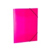 HERMA Portfolio Folder A4 Neon Pink Translucent Plastic Corner Folder