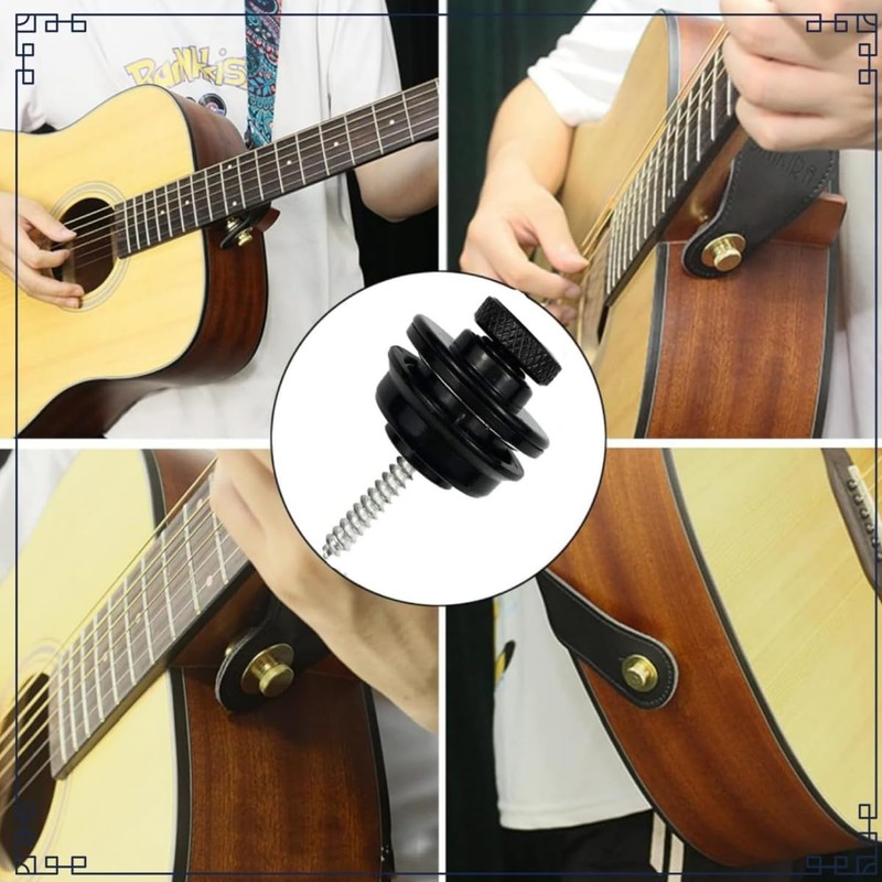 Guitar Strap Lock, Pack of 2 Guitar Strap Buttons Guitar
