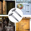 Ctyjia Pack of 2 Black T Hinges, 6 Inch (150