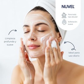 Nuvel Gel Limpiador Facial Diario para Todo Tipo de Piel, Exfoliante Suave con Ácido Salicílico, Elimina Impurezas y Exceso de Grasa, 473 ml, Jabón Fa