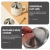 2pcs Stainless Steel Lid Metal Cup Lid Stainless Steel Cup