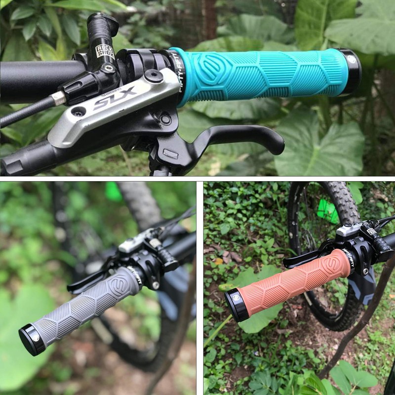 FIFTY-FIFTY Double Lock-On Mountain Bike Grips, Bicycle Handlebar Locking Grips,