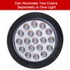 Partswcgg 4Pcs 4" Round Red Stop Turn Tail Lights to