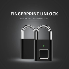 Tangxi Smart Fingerprint Padlock,USB Rechargeable Waterproof Biometric Zinc Alloy Keyless Thumbprint Lock for Gym Locker,School Locker,Luggage,Backpack,Suitcase