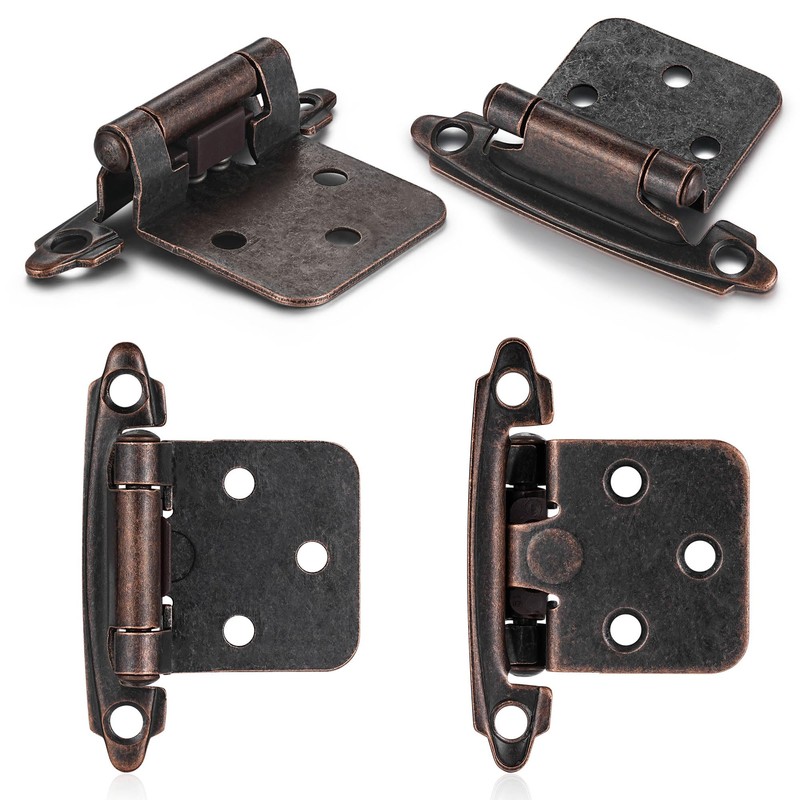 Vallecloud 4 Pack (2 Pair) Antique Copper Self Closing Cabinet