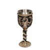 OTARTU OTARTU Stainless Steel Medieval Dragon Chalice Goblet, Gothic Dragon Skeleton Ossuary Wine Cups 7oz.