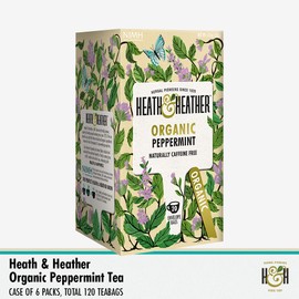 Heath & Heather Té Menta Orgánica, 20g, caja de 20 sobres