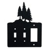 3 Pine Trees Double Toggle Light Switch & Single Gang