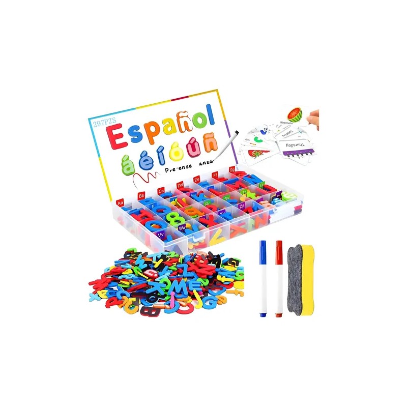 Juego Montessori De Letras Magnéticas En Inglés De 297 Pzs