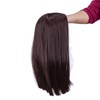 SWACC 14-Inch Short Straight Middle Part Hair Wig Medium Length