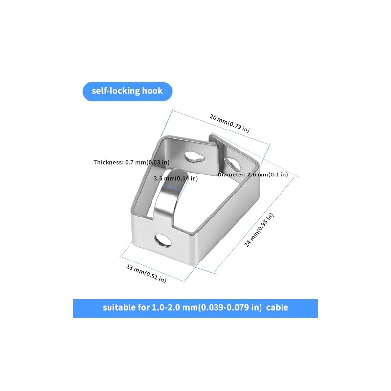 Adjustable Picture Rail Hanging System Square Hooks , 5 ft