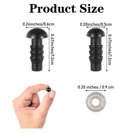 600 Pcs 5 mm 6mm Safety Eyes for Crochet with Brown Washers Plastic Crochet Eyes Black Craft Eye for DIY Crafts Plush Crochets Dolls Stuffed Animals Making Supplies Handicraft Lovers Festival Gifts