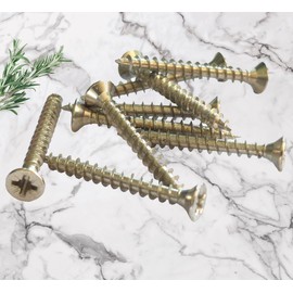 Door Hinge Screws, Pack of Multiple Pieces (Chrome, M4.5 x 40mm)