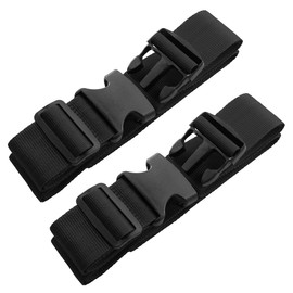 Youteer 2pcs 74″×2″Luggage Straps for Suitcases,Adjustable Suitcase Straps and Heavy Duty Strap Buckle Packing Straps Travel Accessories,Black