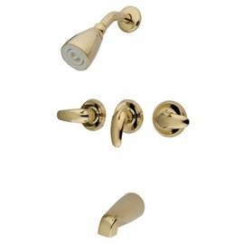 Kingston Brass KB6232LL Legacy Tub and Shower Faucet, Polished Brass,5-Inch Spout Reach