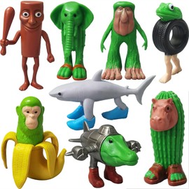 GETJOY 8 PCS Italian Brainrot Toys, Italian Brain Rot Toys, Unique Home Decor and Collectible Statues, 3D Printed Doll Ai Italian Animals Toy, Perfect for Display and Gifting
