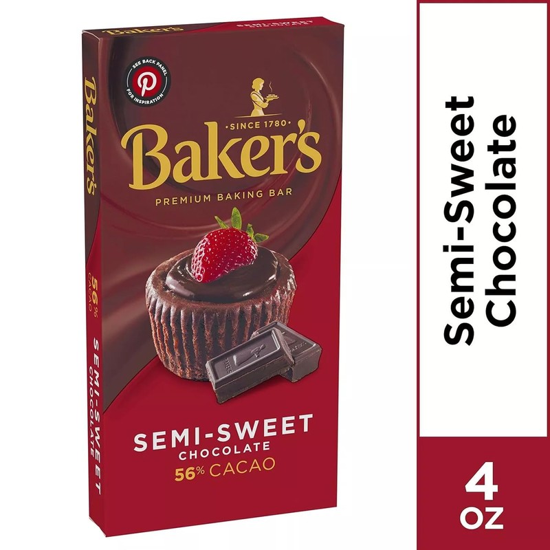 Baker's, Semi Sweet Baking Chocolate Squares, 4oz Box (Pack of