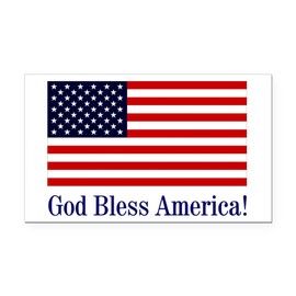 CafePress God Bless America Rectangle Car Bumper Magnet