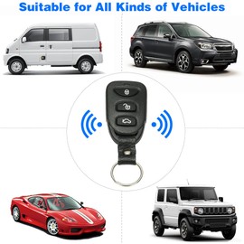 Shkalacar Central Locking Universal Car Door Lock Boot Unlock, Alarm System, Car Key Cover, Keyless Entry System, Central Locking Kit with Remote Control