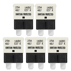 GLOSO GLOSO Circuit Breakers E37 Auto (T1) Reset Low Profile ATC/ATO - (25A - 5 Pack)